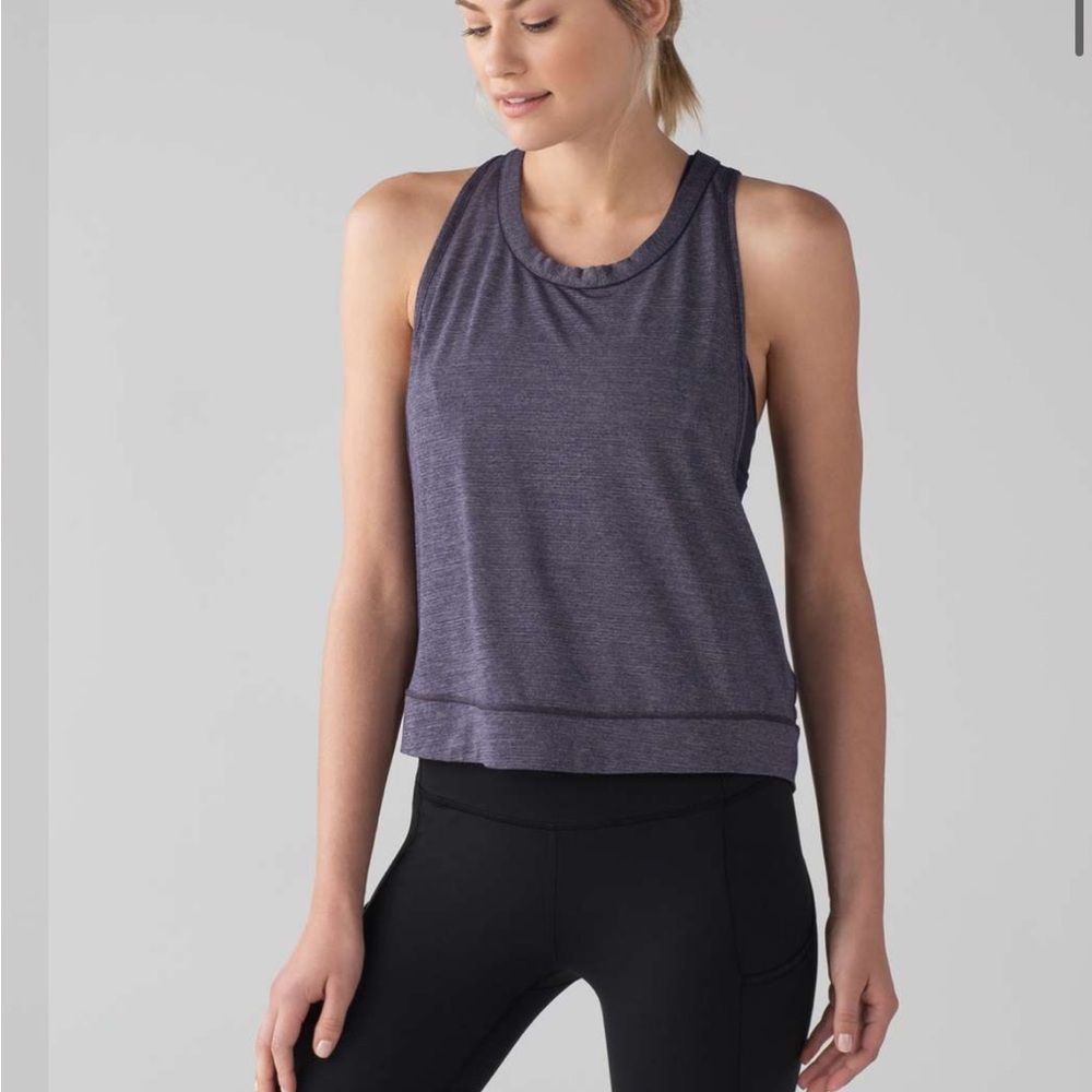 Lululemon Pace Perfect Tank Heathered Midnight purple